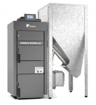 Automatinis granulinis katilas Svarog EcoPellet 25 (Kairėje)