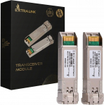 Extralink SFP+ 10G 2-paku | SFP+ modulis | 10Gbps, LC/UPC, 1310nm, 40km, vieno režimo, DOM