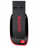 SanDisk Cruzer Blade USB atmintukas 128 GB USB A tipo 2.0 Juoda, Raudona