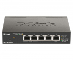 D-Link DGS-1100-05PDV2 tinklo komutatorius Valdomas Gigabit Ethernet (10/100/1000) Maitinimas per Eternetą (PoE) Juoda