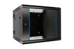 Extralink 9U 600X600 AZH WALL-MOUNTED RACKMOUNT CABINET SWING TYPE BLACK Sieninis stovas Juoda