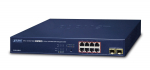 PLANET GS-4210-8P2S tinklo komutatorius Valdomas Gigabit Ethernet (10/100/1000) Maitinimas per Eternetą (PoE) 1U Mėlyna
