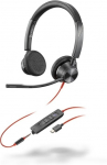HP Poly Blackwire 3325 Stereo Microsoft Teams Certified USB-C Headset +3.5mm Plug +USB-C/A Adapter Juoda