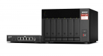 QNAP TS-673A-SW5T NAS ir duomenų saugojimo serveris Tower Ryzen Embedded V1500B 8 GB DDR4 0 TB QNAP QTS Juoda