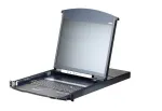 Aten KL1108VN-AXA-SG 8-Port Cat 5 Dual Rail 19" LCD KVM per IP Komutatorius with Virtual Media and with Spanish keyboard
