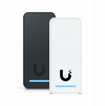 Ubiquiti UA-G2-Black UniFi Access 2-osios kartos kompakti&scaron;kas vidaus/i&scaron;orės skaitytuvas organizacijoms su integruotu sveikinimo garsiakalbiu ir LED žibintu, juodos spalvos apdaila.