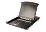 Aten CL5716M-ATA-DNG 16-Port PS/2-USB VGA 17" LCD KVM komutatorius with Daisy-Chain Port USB Peripheral Support and with Scandinavian keyboard