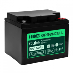 Green Cell AGM VRLA 12V 50Ah be priežiūros akumuliatorius UPS maitinimui, matmenys (197x166x170mm)