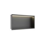 Įleidžiama sieninė lentyna Balneo Wall Box LED juodo metalo sp., 60x30x10 cm, B0101080109-2