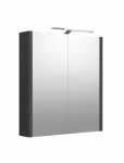 Veidrodinė spintelė su ap&scaron;vietimu Raguvos Baldai Urban, LED, IP44, pilka matinė, 60 cm, 2002305