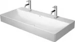 Keraminis praustuvas DuraSquare 1000x470 mm, su dviem skylėmis mai&scaron;ytuvams, be perpylimo angos, baltas, 2353100043