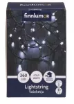 Girlianda Finnlumor 360 LED balta &scaron;viesa, juodas laidas, 36 m, 6410416523057
