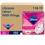Higieniniai paketai su sparneliais Libresse Ultra Plus 2x150 vnt, 10675