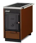 Kieto kuro katilas viryklė "Kalvis 4CN" 10 kW, dvi kaitvietės