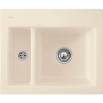 Keramikinė plautuvė Villeroy & Boch Subway 60 XM Flat Kreminė blizgi