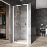 Shower door NDOP1-90 white+transparent, 03O70100Z1
