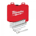 Terk&scaron;lės ir galvučių rinkinys MILWAUKEE Packout 1/4", 28 vnt.