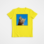 Moteri&scaron;ki mar&scaron;kinėliai su Jūsų norima spauda : Dydis - M, Lytis - Moteri&scaron;ki, Spalva - Geltona, Spaudos dydis - iki 25x25cm dydžio