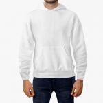 Unisex džemperis su gobtuvu : Dydis - XL, Lytis - Unisex, Spalva - Balta