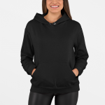 Unisex džemperis su gobtuvu : Dydis - XL, Lytis - Unisex, Spalva - Juoda