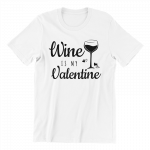 Mar&scaron;kinėliai Wine is my Valentine : Dydis - L, Lytis - Moteri&scaron;ki, Spalva - Balta