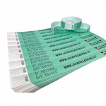 Kontrolinės apyrankės su spauda - Personalizuotos juostelės : Kiekis - 500, Spalva - Mėtinė