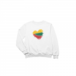Džemperis Lithuania Heart : Dydis - XL, Lytis - Moteri&scaron;ki, Spalva - Balta