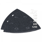 &Scaron;lifavimo popierius Akmuo G120, 240, 400, 600, 1200,(kiekvieno 2 vnt.). Makita B-21733