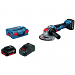 Akumuliatorinis kampinis &scaron;lifuoklis su X-LOCK Bosch GWX 18V-10, LB 2x5.0, 1880CV