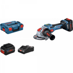 Akumuliatorinis kampinis &scaron;lifuoklis su X-LOCK Bosch GWX 18V-15 SC, LB 2x8.0PrC, CoMo, 18V-160