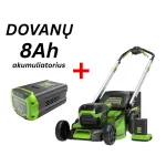 Savaeigė vejapjovė 60V 51cm gd60lm51spk4 (su 4Ah akumuliatoriumi ir krovikliu) + G60B8, GREENWORKS