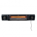 SUNRED Heater SOUND-2000W, Sun and Sound Ultra Wall Infrared 2000 W Black IP54