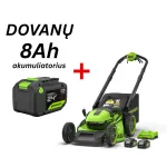 Savaeigė vejapjovė 46 cm 48V(2x24V) (su 2X4Ah akumuliatoriais ir dvigubu krovikliu) MO48L424-01 + 8Ah, GREENWORKS