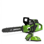 Greenworks grandininis pjūklas GD40CS15K4 / 40V, 35 cm 12 m/s su 4Ah akumuliatoriumi ir universaliu krovikliu