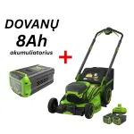Savaeigė vejapjovė 53cm 60V (kroviklis ir 2X5.0Ah akumuliatoriai) LM5306SA2 + G60B8, GREENWORKS