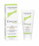 NOREVA EXFOLIAC &scaron;viesaus atspalvio toninis veido kremas spuogams &scaron;alinti ir maskuoti 30ml