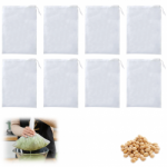 8vnt nailono mai&scaron;eliai augaliniam pienui 20x30cm mai&scaron;ai sūriui rie&scaron;utams daržovėms daugkartiniai