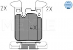 Stabdžių trinkelės BMW T. 1 F20/21 10-/3 F30-80 11-/4 F32 13- (MEYLE) 025 250 2916