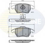Stabdžių kaladėlės (COMLINE) CBP01308