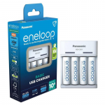 Panasonic Eneloop Basic USB įkroviklis BQ-CC61 su 4 AA elementais