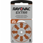 Klausos aparatų baterijos Rayovac Extra 312, 8 vnt.