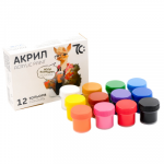 Akrilinių dažų rinkinys GAMMA, 12 spalvų po 10 ml