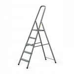 Vienpusės plieninės kopėčios Drabest HOME, 5 laipteliai, pilkos spalvos (125 kg)