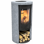 Plieninė krosnelė Nibe Contura C520T, pilka, 3 - 7 kW