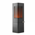 Ketinė krosnelė Invicta Moai, antracito spalvos, 5 - 12 kW