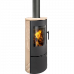 Plieninė krosnelė Romotop Evora 07, smėlio akmens apdaila, 6.5kW