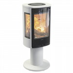 Plieninė krosnelė Nibe Contura C886G:1 Style, balta, 3 - 7 kW