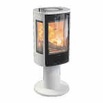 Plieninė krosnelė Nibe Contura C886G:2 Style, balta, 3 - 7 kW