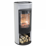 Plieninė krosnelė Nibe Contura C610:2 G Style, balta, 3 - 9 kW