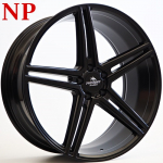 Ratlankis Forzza Bosan 9X21 5X112 ET25 66,45 Satin Black FLOW FORMING (NP)